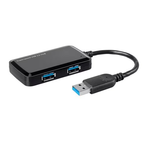 Mini 4-port USB 3.0 Travel Hub, Monoprice, Mfr#: 24260